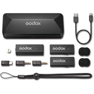 Godox MoveLink Mini UC 2-Person Wireless Microphone System for Cameras & Mobile Devices - Classic Black