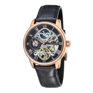 EARNSHAW ES-8006-07 Longitude Automatic Skeleton Dual Time Multifunction Watch for Men