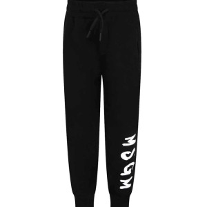 MSGM KIDS Black Logo Straight Fit Joggers