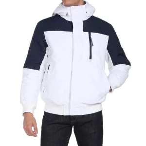 TOMMY HILFIGER Tommy Jeans White Colour-Block Regular Fit Bomber Jacket