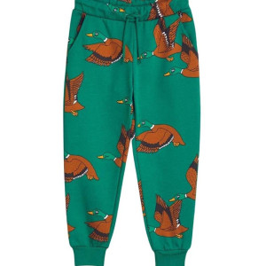 MINI RODINI Kids Green Printed Comfort Fit Joggers