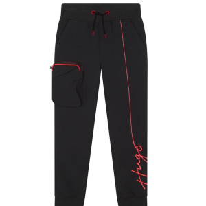 HUGO Kids Black Logo Regular Fit Joggers