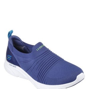 SKECHERS Women's D'LUX COMFORT-GLOW T Navy Slip On Sneakers