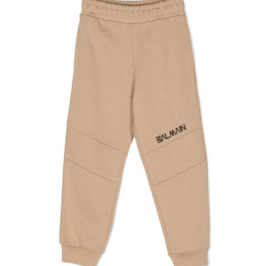 BALMAIN KIDS Beige Logo Comfort Fit Joggers