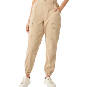 FOREVER NEW Neutral Darcy CuffedRegular Fit Cargo Trouser